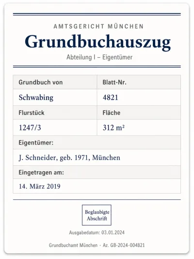 Grundbuchauszug
